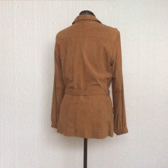 Éric Bompard classic tie waist suede jacket - Picture 4 of 4